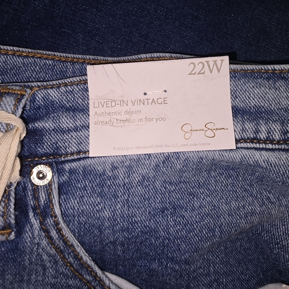 Jessica Simpson Stretch Maxi Mermaid Women's Open Book Blue Denim Maxi Skirt 22 - Picture 8 of 10